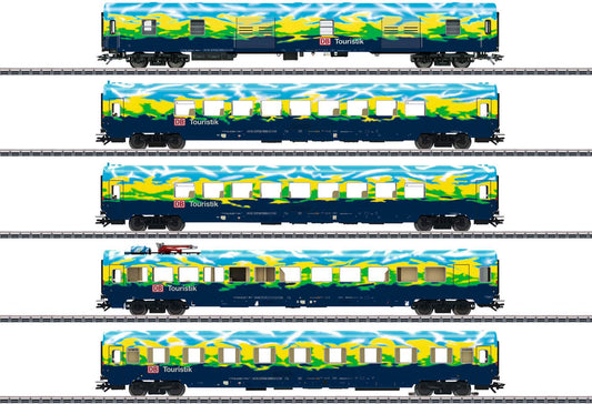 Marklin HO 43879 Passenger Car Set , Touristik, DB AG, Ep. V