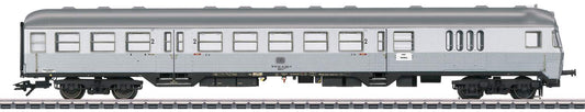 Marklin HO 43899 Type BDnrzf 740 2nd Class Cab Control Car - 3-Rail - Ready to Run -- German Federal Railroad DB (Era IV 1975, silver, Silver Coin Scheme)