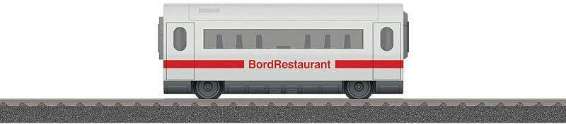 Marklin HO 44114 ICE Diner - Ready to Run - My World -- German Railroad DBAG (Era VI, white, gray, red)