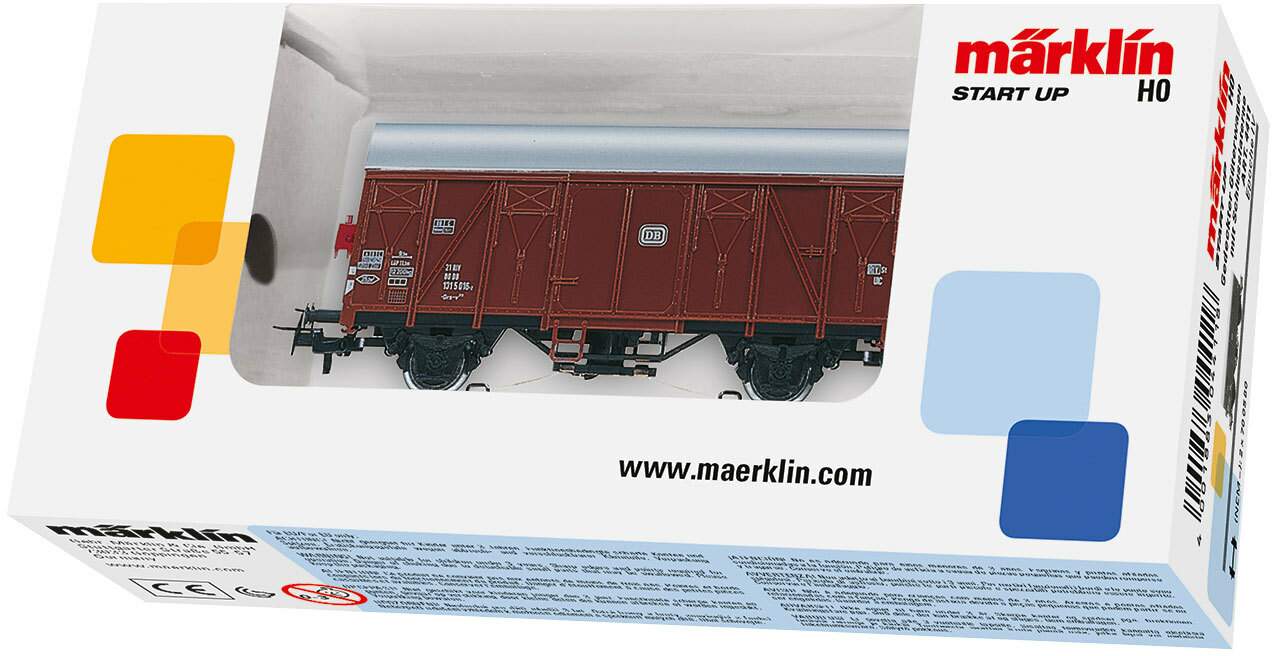 Marklin HO 4411 Boxcar w/Marker Lights -- German Federal Railway