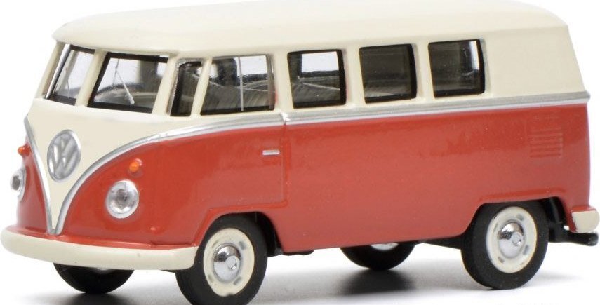 Schuco  452017100 VW T1 bus  red/beige 1:64