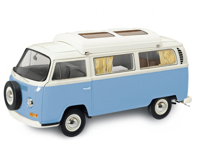 Schuco VW T2 Camper blau/weiß 1:64