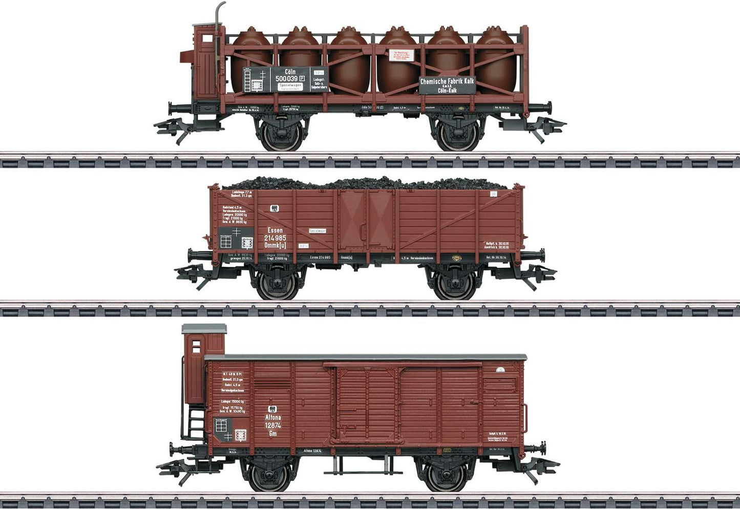 Marklin HO 46394 Freight Car-Set for Steam Locomotive T3, KPEV, I