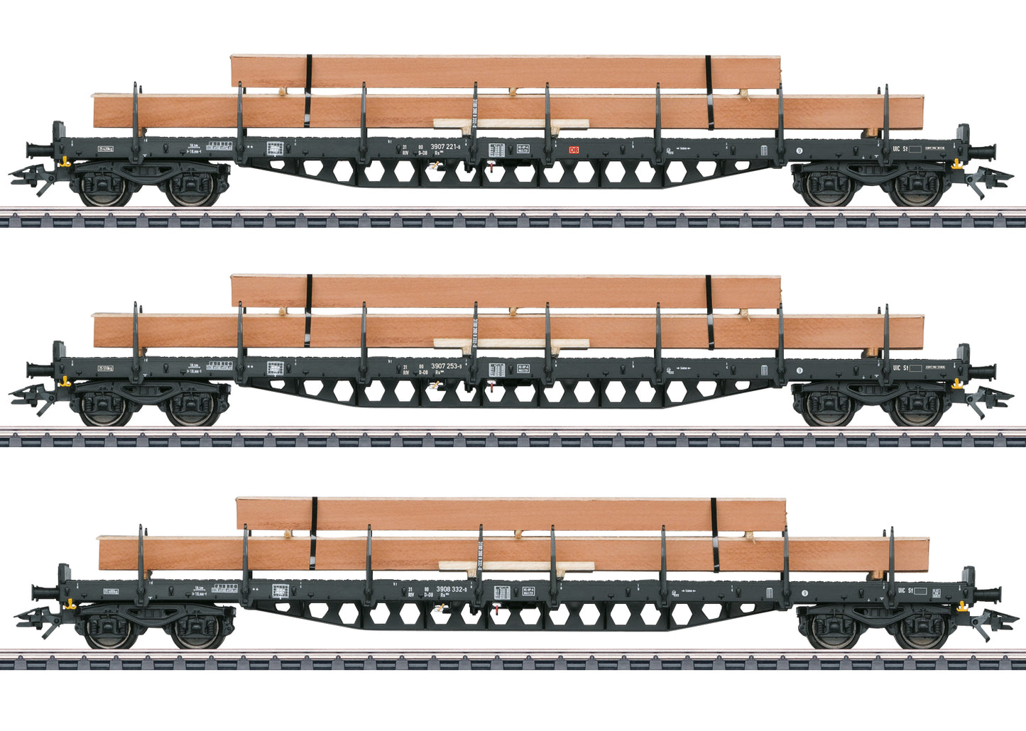 Marklin HO 47153 Stake car set Rs  DB AG  3 pieces 2022 New Item  MHI 2 Summer 2022