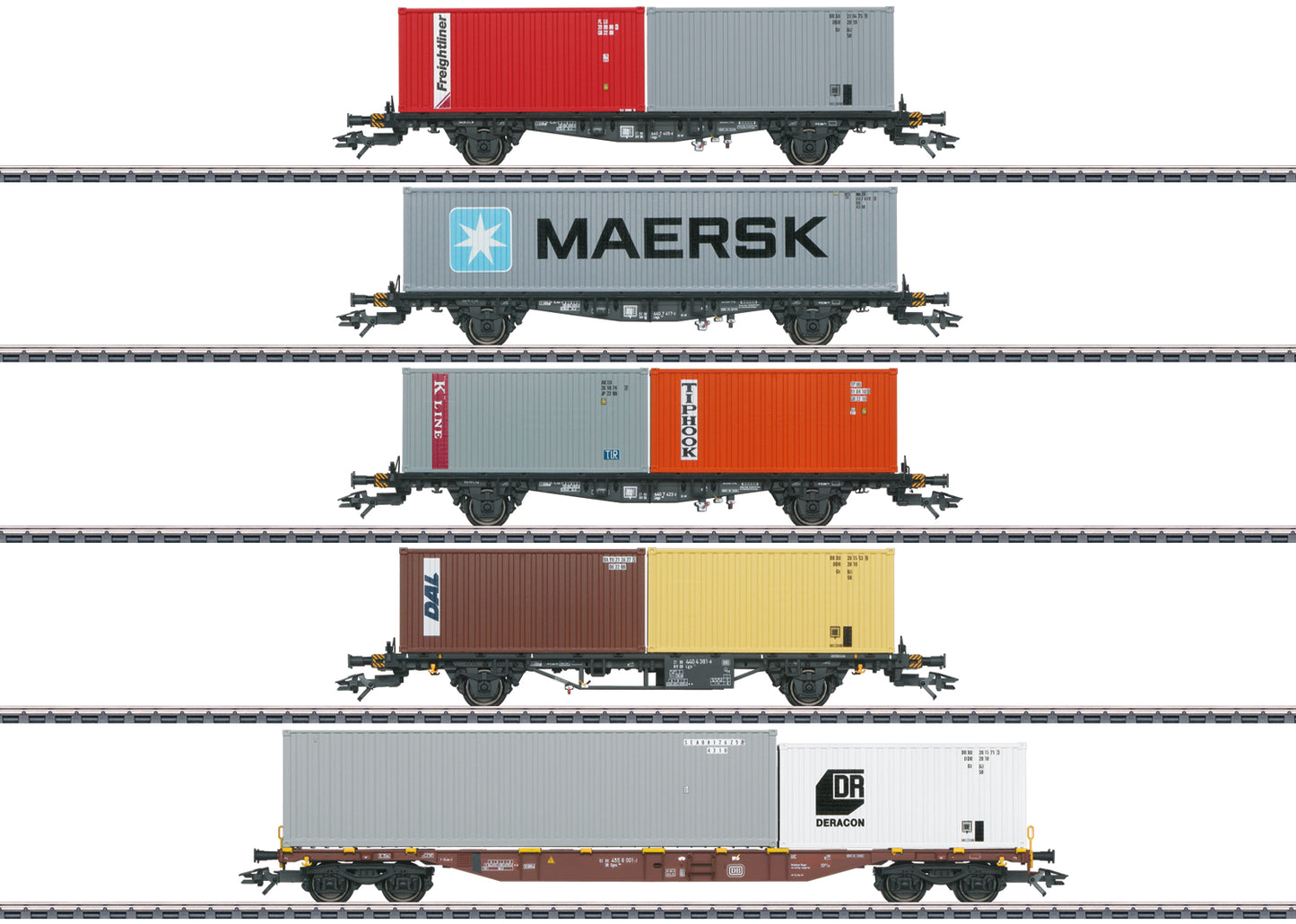 Marklin A 47680 Container car set DB (5 cars) 2022 New Item  MHI Exclusive Q3