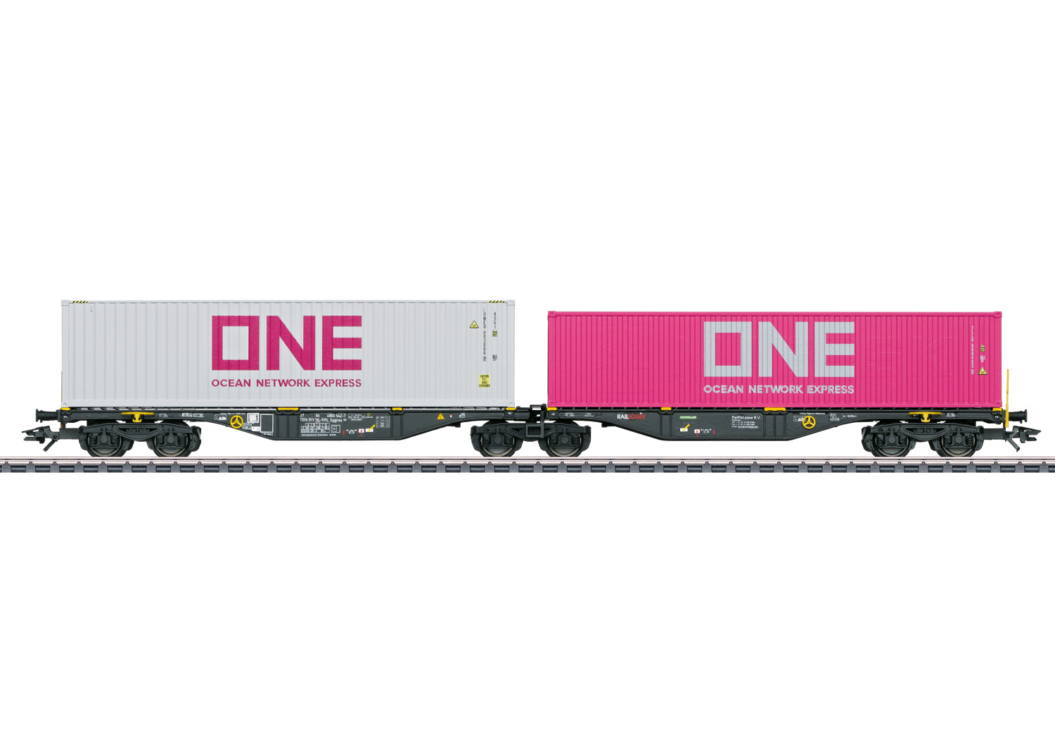 Marklin HO 47814 RailReLease Type Sggrss 80 Double Container Transport Ca  Summer 2023