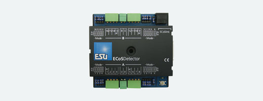 ESU HO 50094  ECoSDetector feedback module, 16 dig. inputs, therefrom 4 RailCom® feedbacks. For 2-digit or 3-digit operation, Optokoppler 