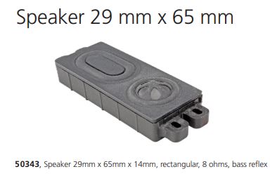ESU HO 50343  Speaker 29mm x 65mm x 14mm, square, 8 Ohm, resonator 
