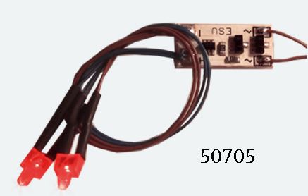 ESU HO 50705 Interior Lighting, taillight, 2 LED red, brightness selectable