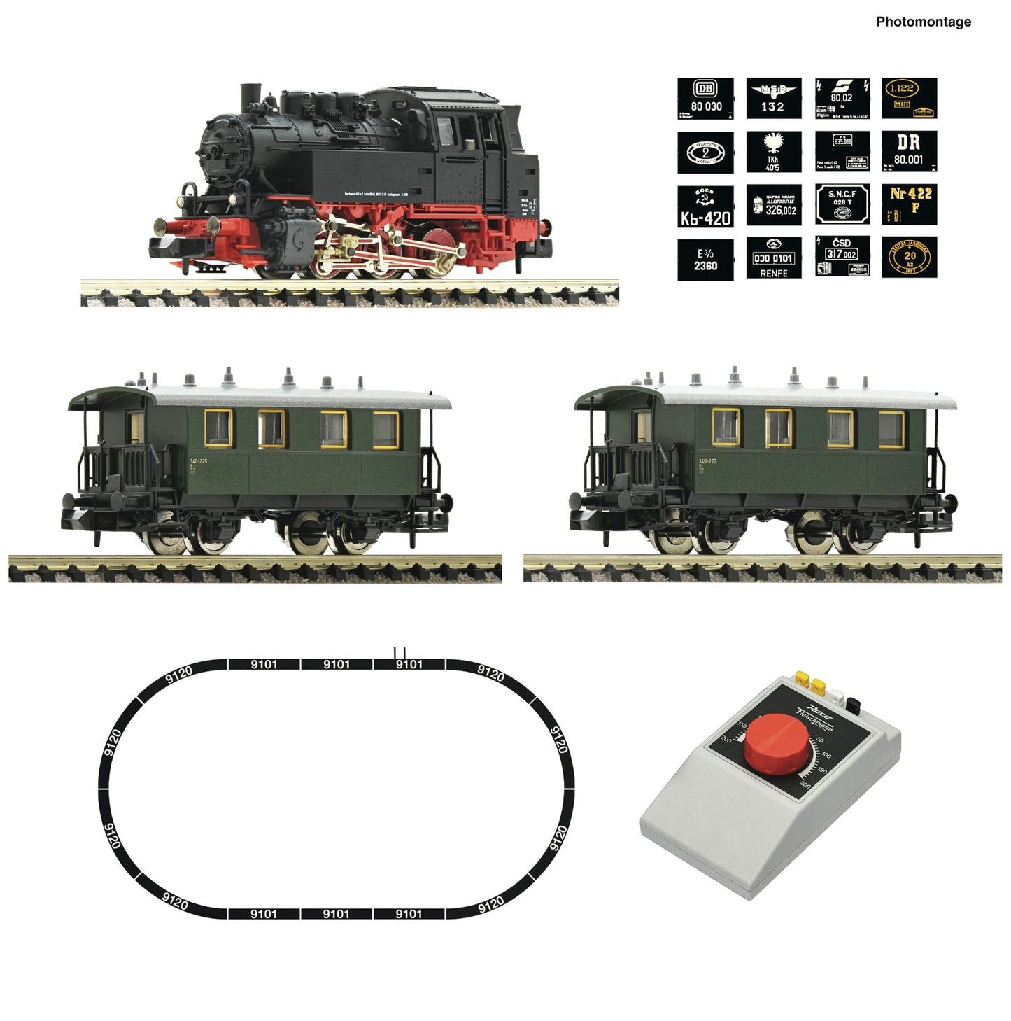 Fleischmann N 5160003 Analogue Starter Set: cla ss 80 passenger train      era III DC 2024 New Item