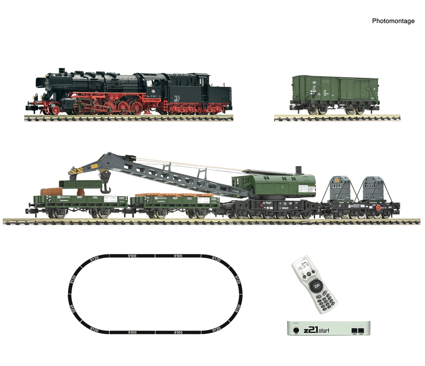 Fleischmann N 5170004 z21 start digital set: cl ass 050 with crane DB      era IV DC 2024 New Item