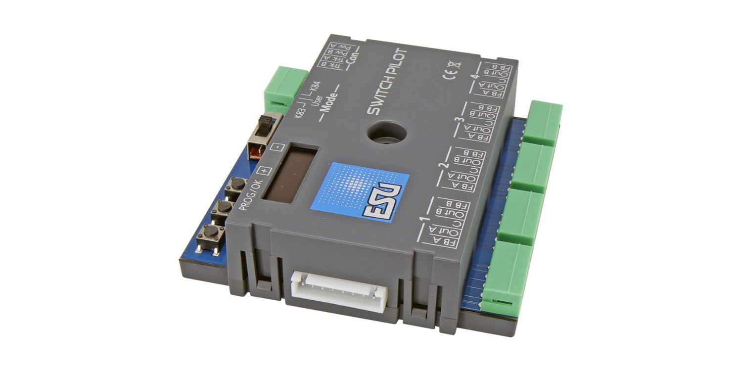 ESU 51830 SwitchPilot 3, 4x accessory decoder, DCC/MM, OLED, Feedback 2021 New Item