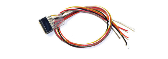 ESU HO 51951  Cables harness with 6-pin plug acc. to NEM651, DCC Cables coloured, 30cm 