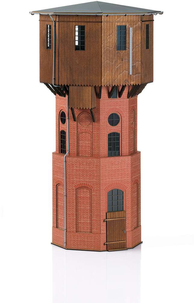 Marklin 1 56191  Prussian Standard Design Water Tower -- Laser-Cut Card Kit -