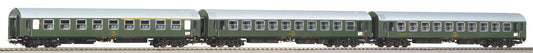 Piko HO 58247 New for 2022: Attractive set of three with printed versions of three Y-cars as &#x10C;SD &quot;Zapadni&quot; passenger cars in epoch IV.  New 2022 Item