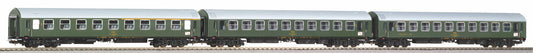Piko HO 58247 New for 2022: Attractive set of three with printed versions of three Y-cars as ČSD "Zapadni" passenger cars in epoch IV. New 2022 Item