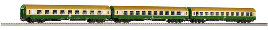 Piko HO 58278 3-pk Pass set  beige-green  2 x 2nd Cl. + 1 x 1st Cl. DR IV DC 2024 New Item