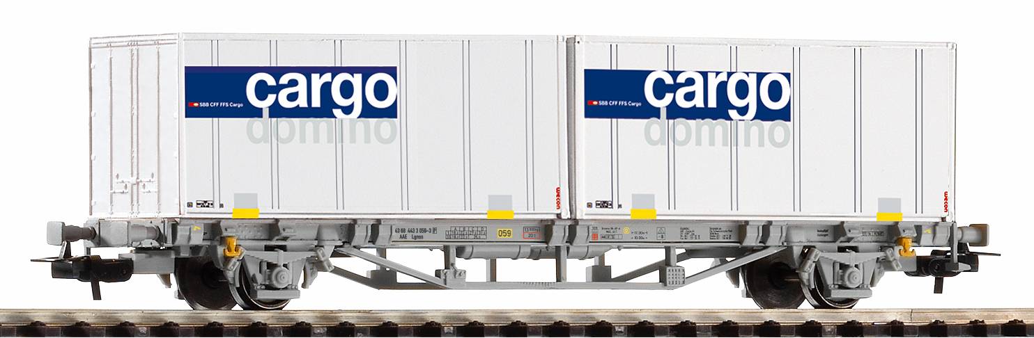 Piko HO 58732 Postal Container Car Cargo Domino SBB V DC 2023 New Item