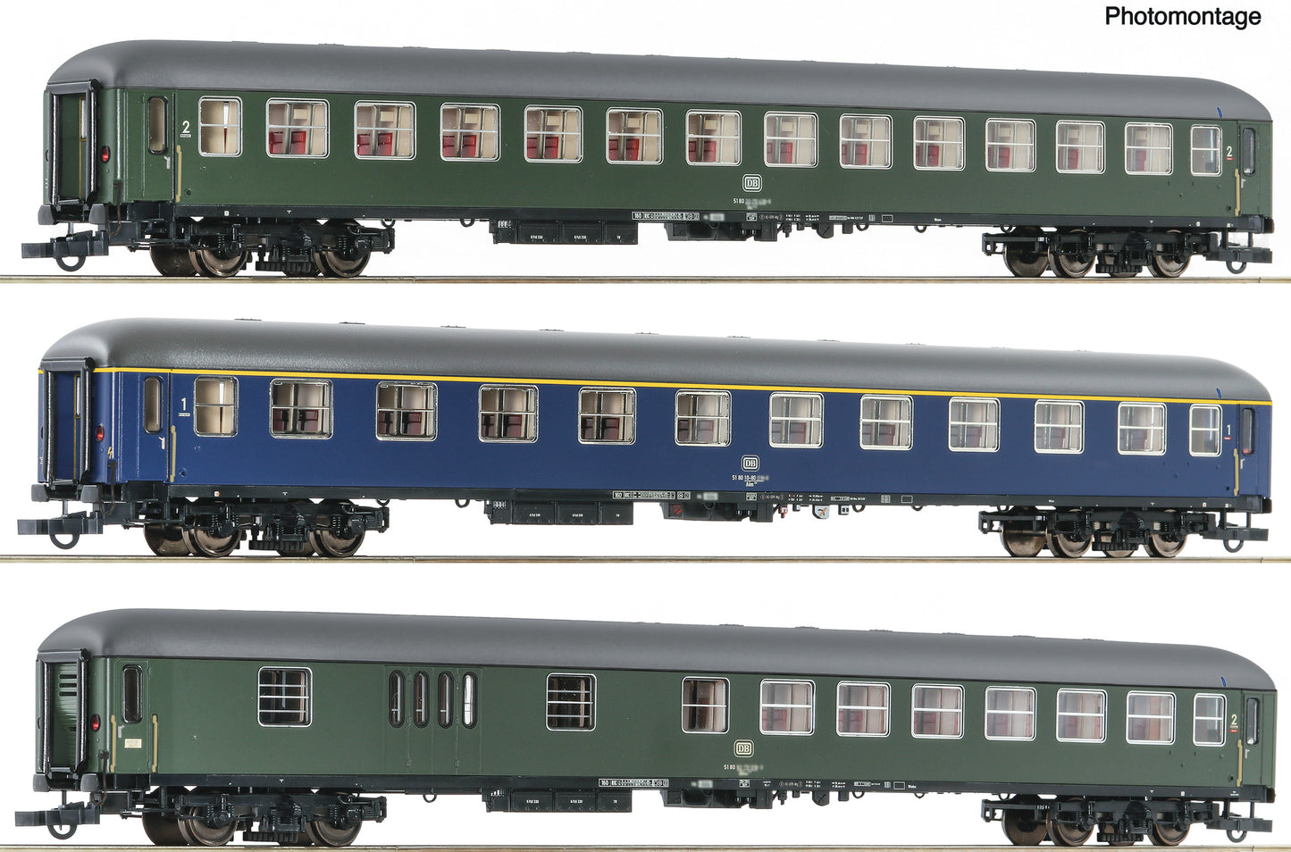 Roco HO 6200051 3-piece set 1: D 377  Hispania-Express   DB         era IV DC 2024 New Item