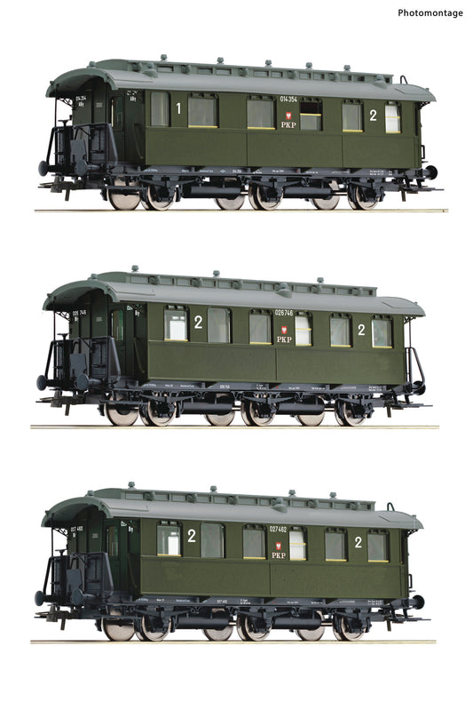 Roco HO 6200059 3-piece set: Passenger coaches  PKP                 era III DC 2024 New Item