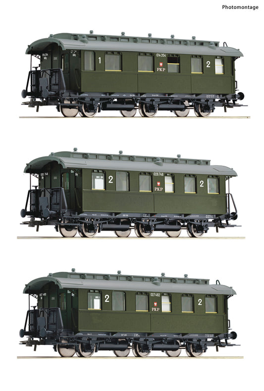 Roco HO 6200059 3-piece set: Passenger coaches PKP era III DC 2024 New Item