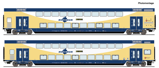 Roco HO 6200106 2-piece set: Double-decker coaches metronom era VI DC 2024 New Item