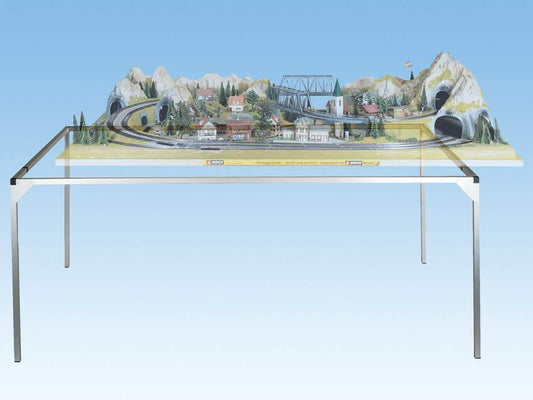 Noch HO 62160 Aluminium Frame, 63x40 (160cm x 100cm) to support main layouts Königsfeld, Rosenheim and Schönmühlen + front Extension