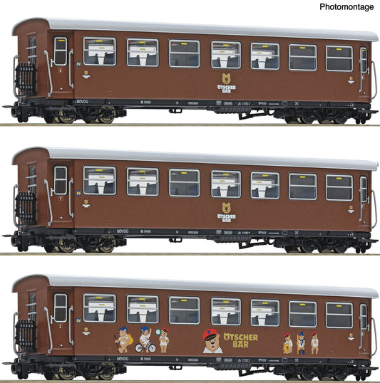 Roco HO 6240002 3-piece set:  Ötscherbär   passenger train  NÖVOG    era VI DC 2024 New Item