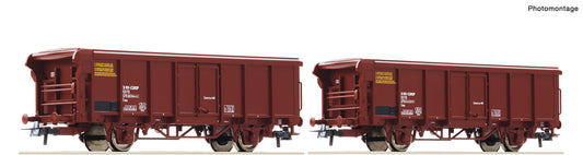 Roco HO 6600082 2-piece set: Rolling roof wagones FS era IV DC 2024 New Item