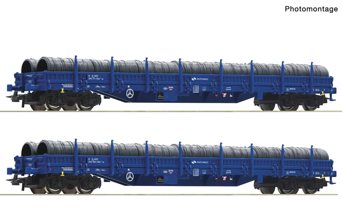 Roco HO 6600099 2-piece set: Stake wagons   PKP Cargo                era VI DC 2024 New Item