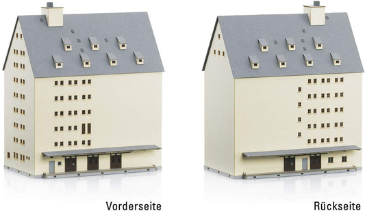 Trix N 66329 Eckartshausen Grain Elevator -- Laser-Cut Card Kit -