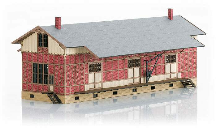 Trix N 66383  Sulzdorf Half-Timbered Freight Shed -- Laser-Cut Card Kit -
