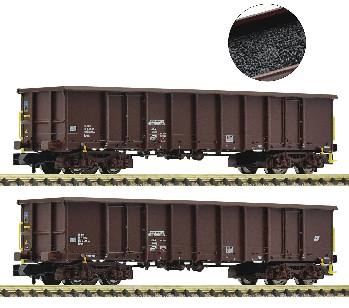 Fleischmann N 6660020 2-piece set: Open freight  wagon  ÖBB                era VI DC 2024 New Item