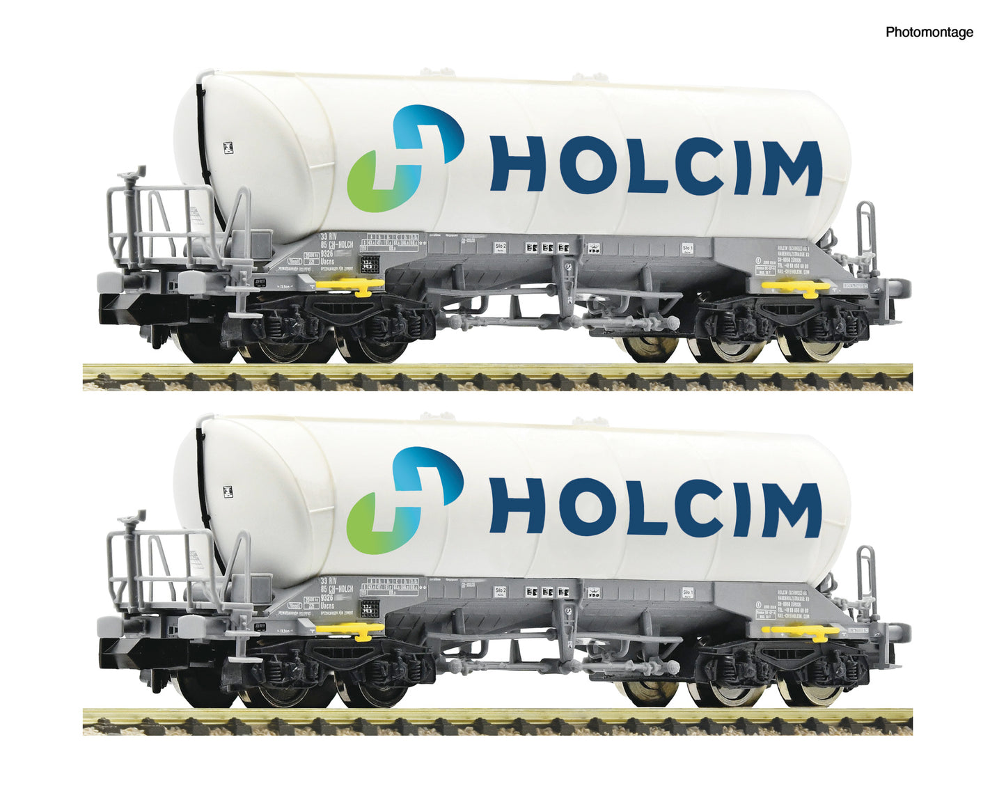 Fleischmann N 6660047 2-piece set: Silo wagon   Holcim                     era VI DC 2024 New Item