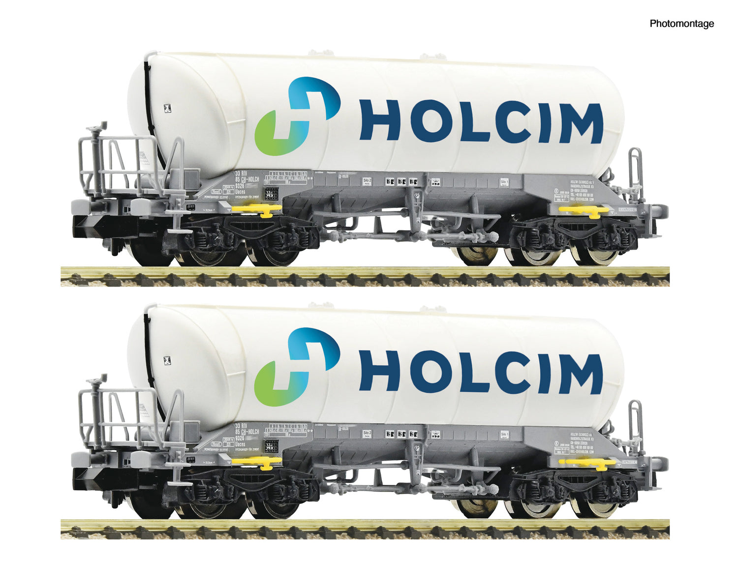 Fleischmann N 6660047 2-piece set: Silo wagon   Holcim                     era VI DC 2024 New Item