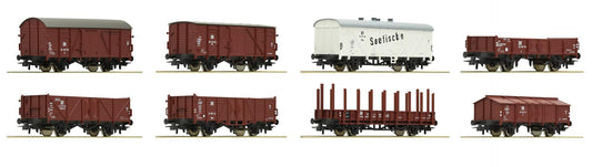 Roco HO 67127 8-piece set freight cars, DR