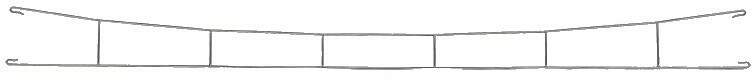Marklin HO 70253 Marklin HO Catenary -- Catenary Wire   Length: 9-15/16  (For C Track)  Pkg(5)