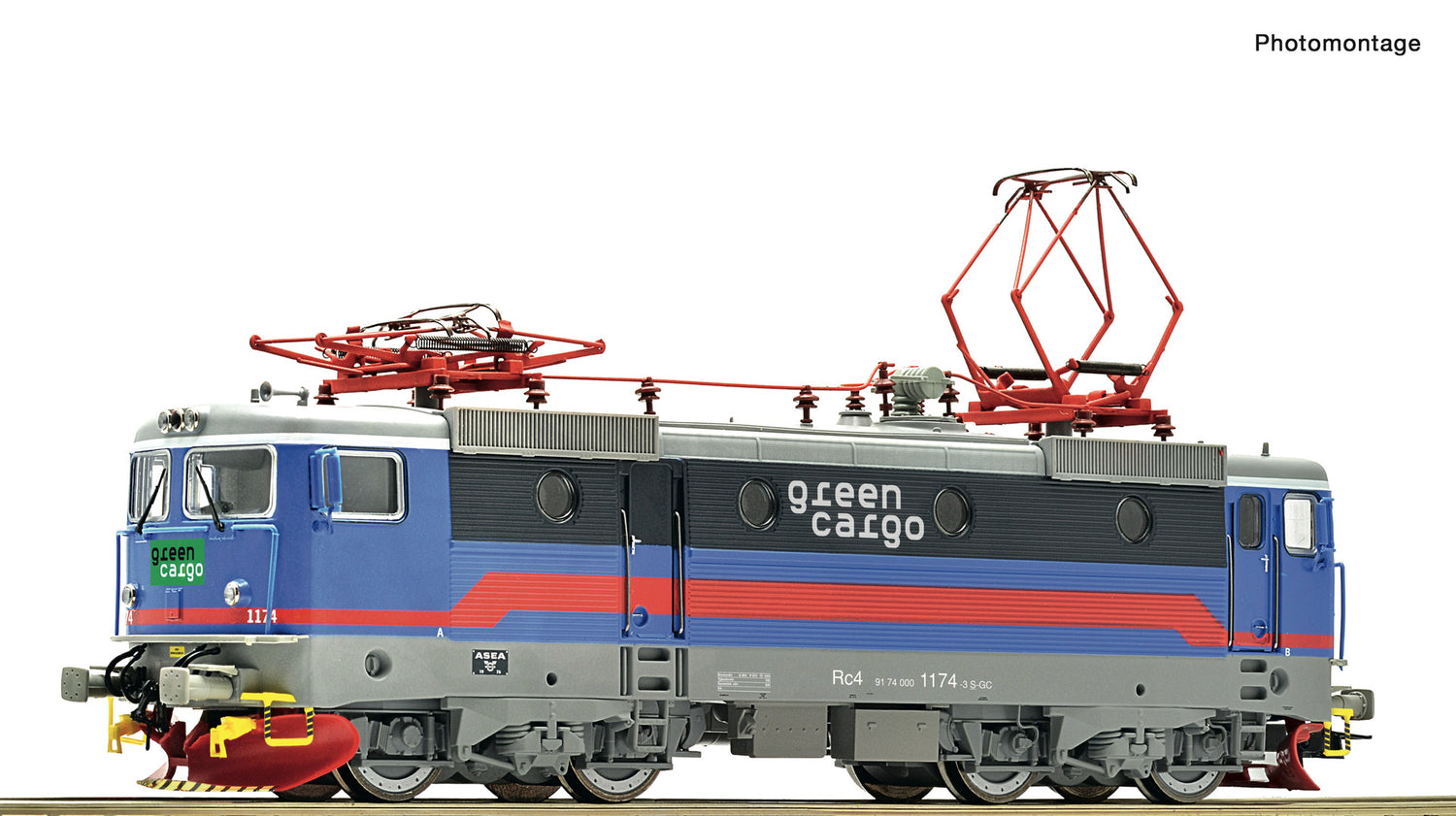 Roco HO 70457 Electric locomotive Rc4 1174  Green Cargo  era VI DC Q3 2022 New Item