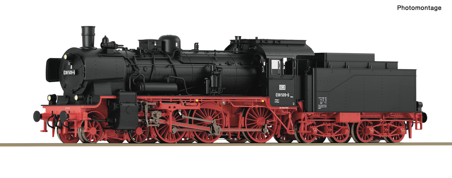 Roco HO 71379 Steam locomotive class 038  DB  era IV DC 2023 New Item