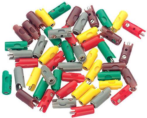 Marklin HO 71400 Plug & Socket Set (New Style) -- Includes (66) Plugs And (34) Sockets In Assorted Colors