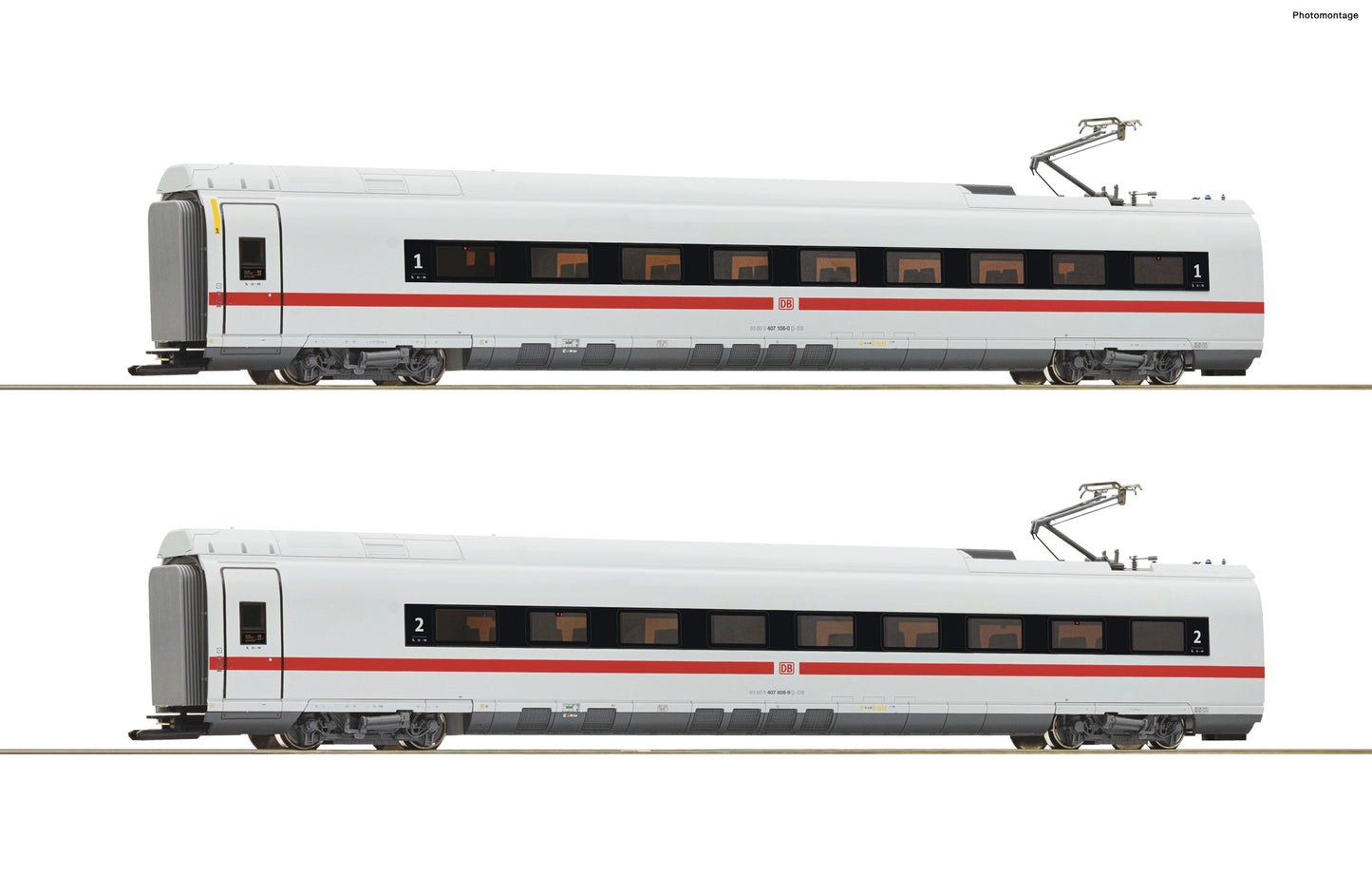 Roco HO 72096 2 piece set: Intermediate coaches class 407