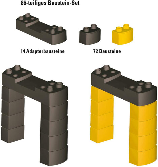 Marklin HO 72221 Building Block Set for Elevated Railroad Grades - My World -- Kit - Compatible with Several Brands of Plastic Building Blocks