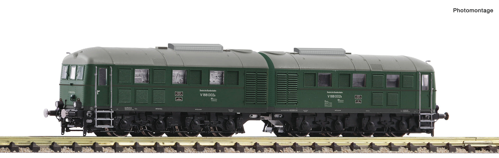 Fleischmann N 725173 Diesel electric double locomotive V 188 002  DB  era III DCC Sound