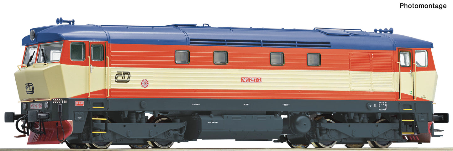 Roco HO 7300008 Diesel locomotive 749 257-2  CD  era V DC 2023 New Item