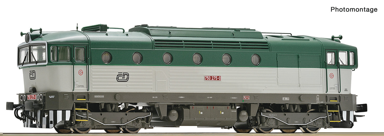 Roco HO 7300034 Diesel locomotive 750 275-0  CD                     era V DC 2024 New Item