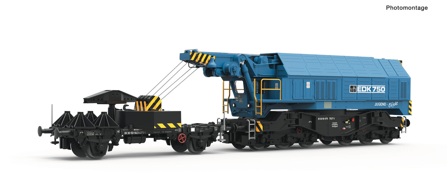 Roco HO 73037 DCC Digital railway slewing crane EDK 750 2021 New Item