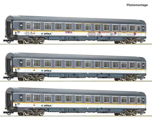 Roco HO 74018 3-piece set: Eurofima coaches  alex  era VI DC 2023 New Item