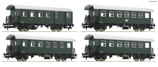 Roco HO 74026 4-piece set: Freight Wagon Ribbed wagons  ÖBB  era III DC 2023 New Item