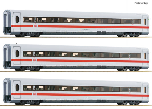 Roco HO 74030 3 piece set (3): Intermediate coaches ICE 1  DB AG  era VI DC Q3 2022 New Item