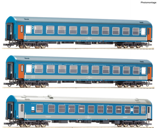 Roco 74188 3 piece set 1: Passenger coaches D 374/375 ?Vindobona/Hungaria? 2021 New Item